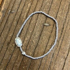 Kendra Scott Silver Grayson Stretch Bracelet with Mother of Pearl